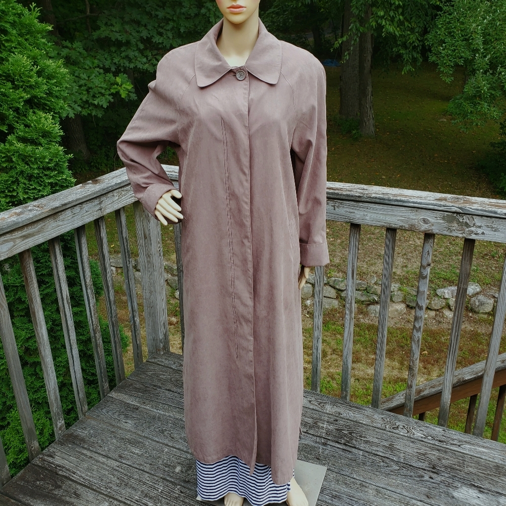 Bernardo Light Brown Full Length Button Down Line… - image 4